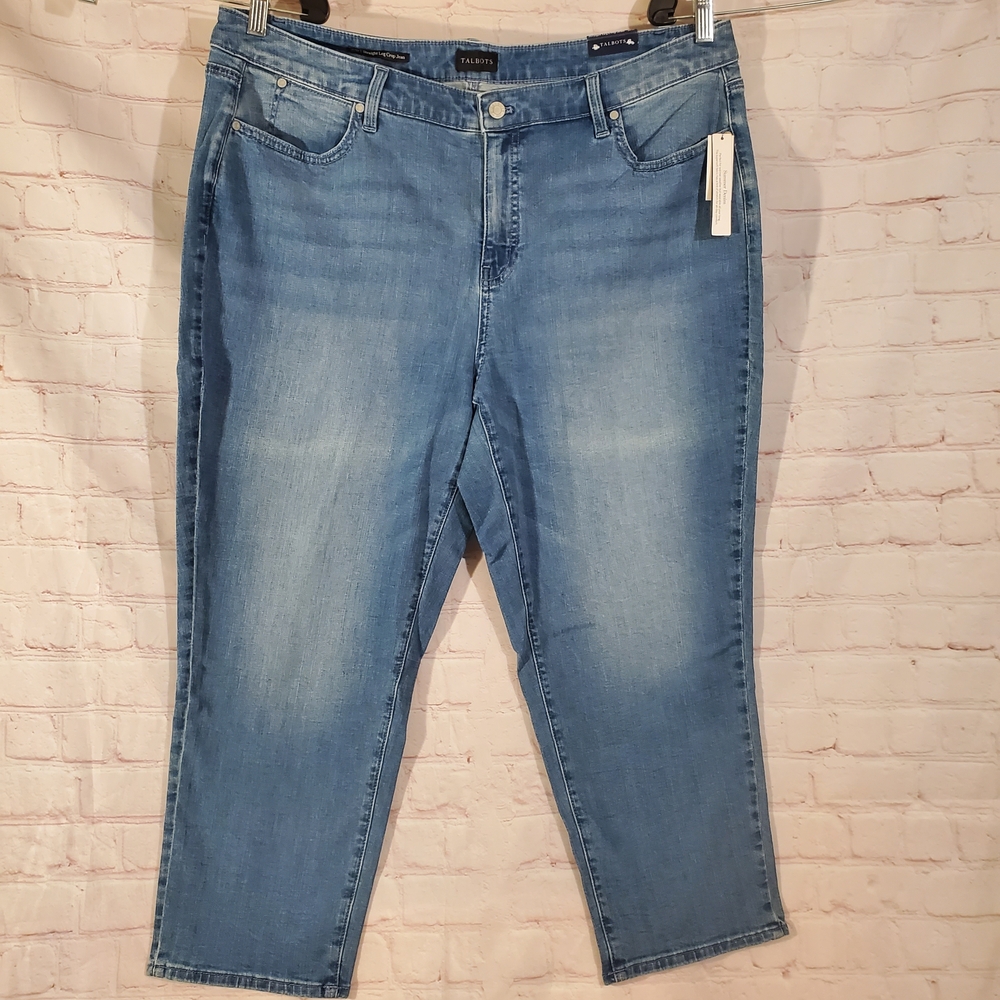 Talbots Women's Straight Leg Jeans - Light Blue